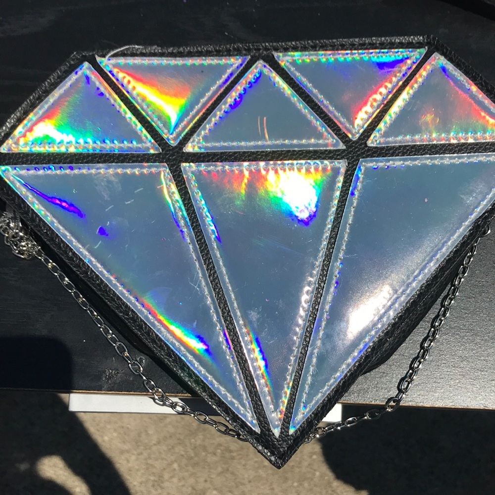 holographic diamond purse